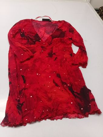 KappAhl Rotes Pailletten-Kleid