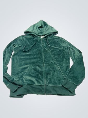 PINK Velour Zip-Up Kapuzenjacke
