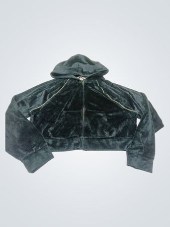 Velours-Zip-Up-Hoodie