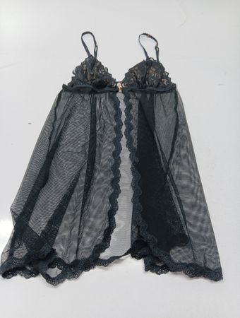 Victoria's Secret Schwarzes Spitzen-Babydoll-Höschen