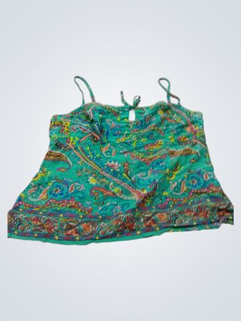 Grünes Paisley-Print-Camisole