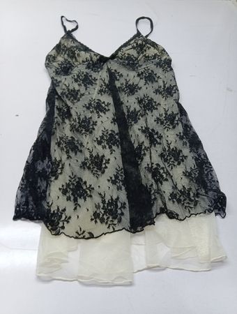 Schwarzes Spitzen-Babydoll-Unterwäsche
