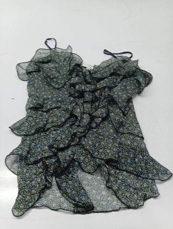 Costa Blanca Floral Ruffle Top