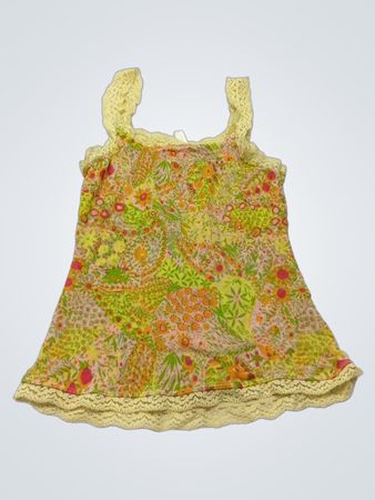 Blumendruck-Spitzenbesatz-Cami