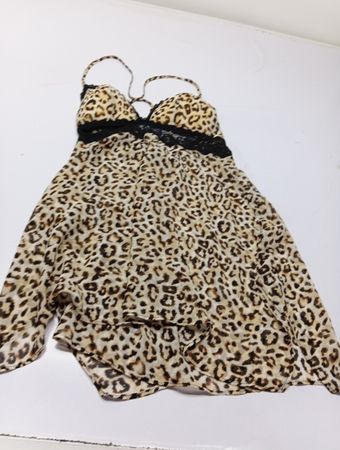 Sentiments Leopardenmuster-Babydoll-Dessous