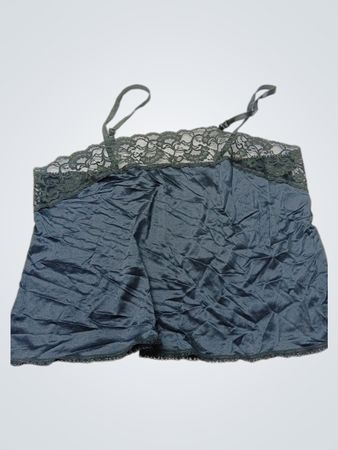 Satin-Cami mit Spitzenbesatz
