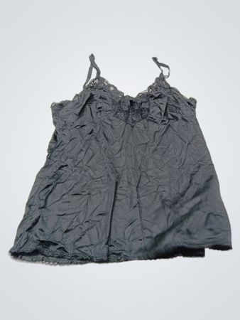 Satin-Cami-Top mit Spitzenbesatz