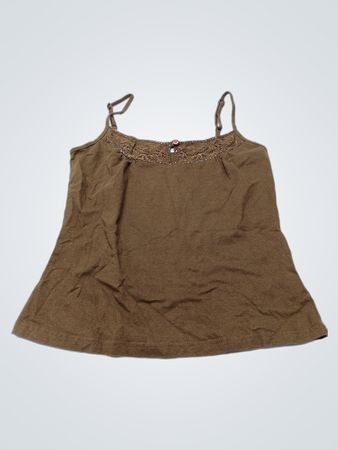 IMAGE Damen-Braunes Trägerhemd Größe M/38