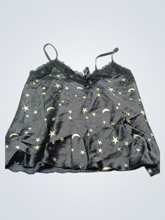 Satin-Camisole mit Stern- und Monddruck
