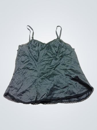 Satin-Camisole mit Spitzenbesatz