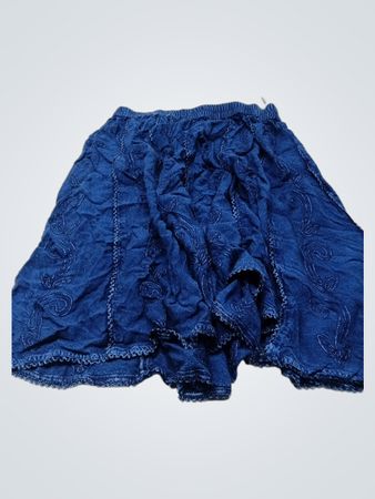 Studio West Apparel Damenblauer bestickter Rock