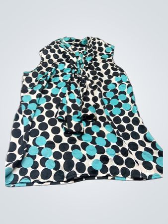 Zac & Rachel Polka-Dot-Ärmellose Bluse