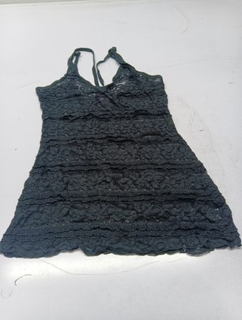 em & el Black Lace Babydoll Top
