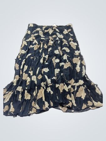 Jalouze Stufiger Maxirock mit Blumenmuster