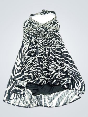 Zebrastoff Neckholderkleid