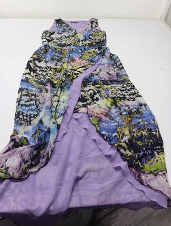 MARIO SERRANI ITALY Größe 4 Bedrucktes Maxi-Kleid