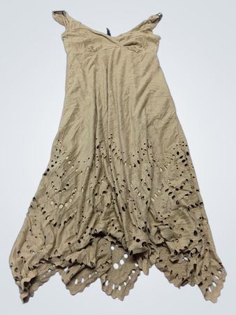 NAF NAF beige Kleid mit Cut-out-Details