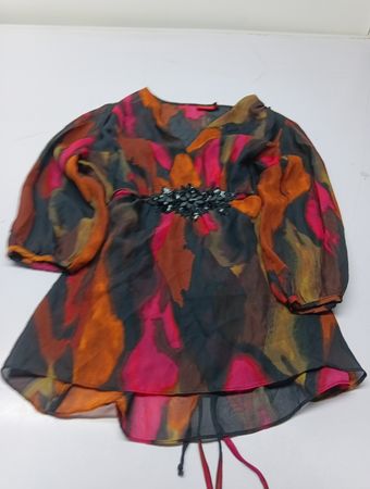 Tapemeasure Bluse mit abstraktem Print und Perlenbesatz