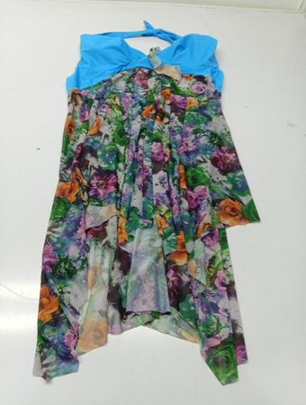 Blumendruck Neckholderkleid