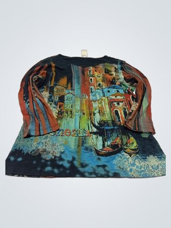 Marietta Damen Venice-Print Langarmshirt