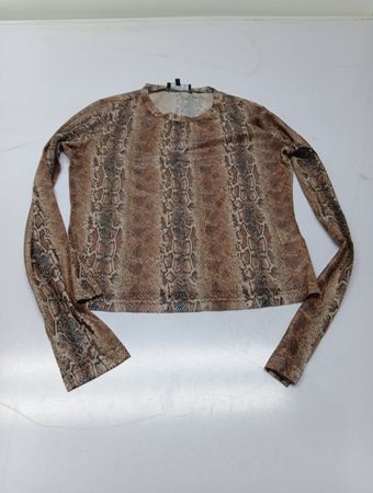 Beyouty Snake Print Langarmtop