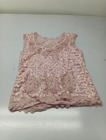 EUROFASHION Rosa Spitzenkleid mit Verzierungen