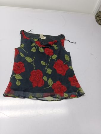 J.B.S. LTD. Damen Ärmelloses Oberteil mit Rosenmuster