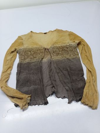 PSSST Women's Sheer Ombre Cardigan with Lace Detail