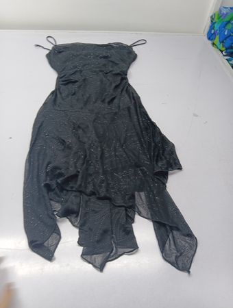 Jessica Petite schwarzes funkelndes Trägerkleid