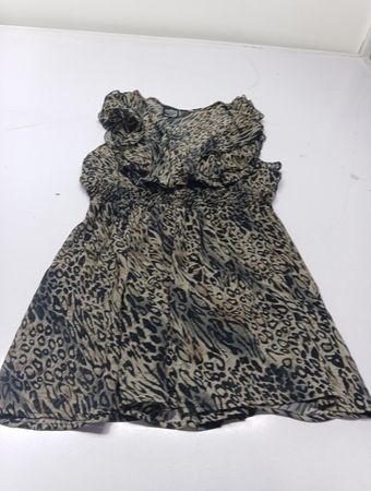 THX Manu Collection Leopard-Print Rüschendress