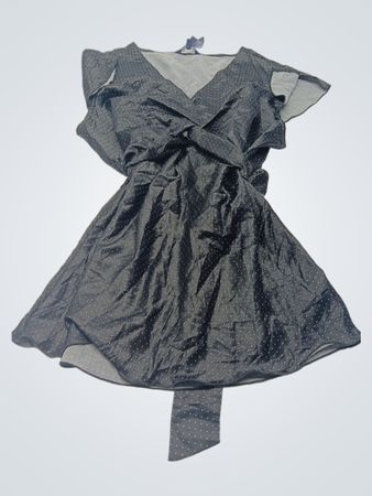 Reiss Damenkurzes schwarzes Polka-Dot-Kleid
