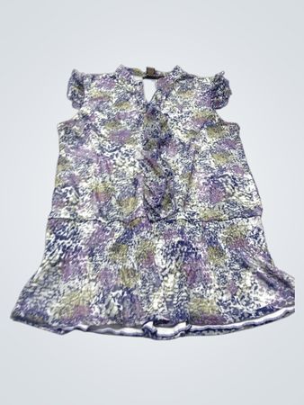 Grass Collection Floral Print Ruffle Top