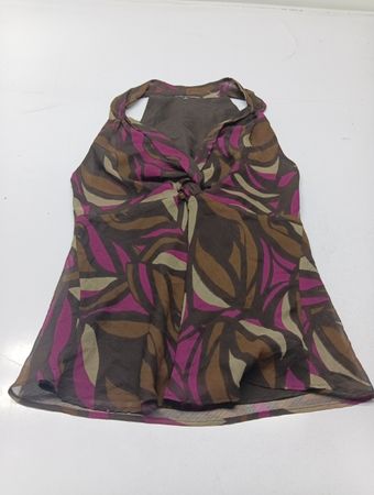 Damen-Top ärmellos mit abstraktem Print
