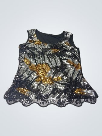 Paillettenverziertes ärmelloses Top