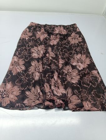 Brauner Rock mit Blumenmuster