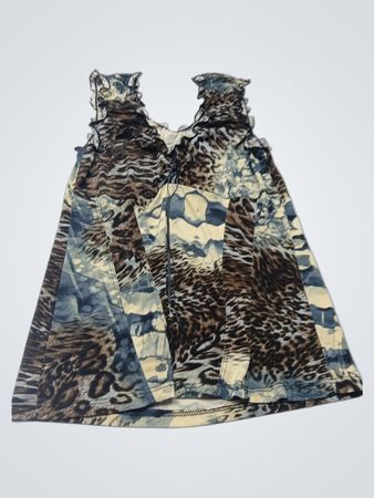 Damen ärmelloses Oberteil mit Animal-Print