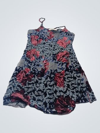 Abercrombie & Fitch Blumenmuster Samt Slipkleid