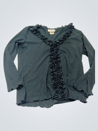 neue Richtung von One Step UP Ruffle V-Ausschnitt Langarm-Oberteil