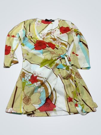 Damen Wickelkleid mit Blumenmuster