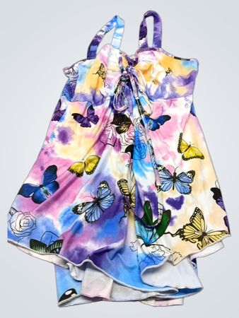 Schmetterlingsdruck-Kleid