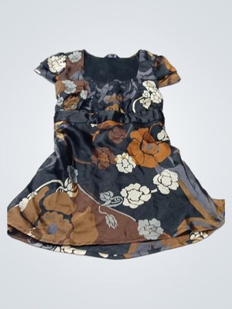 Relmans Blumenmuster-Kleid mit kurzen Ärmeln