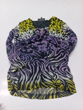 Luxe Silbernes Zebra-Print Transparentes Top