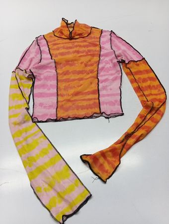 Princess Polly Mesh Batik-Langarmshirt