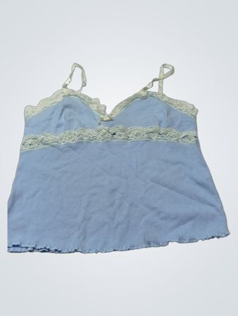 Dream Modes Blaue Spitzenbesatz-Camisole