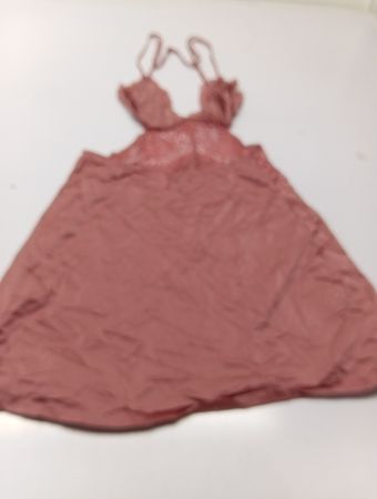 Spitzen-Chemise mit pinker Borte