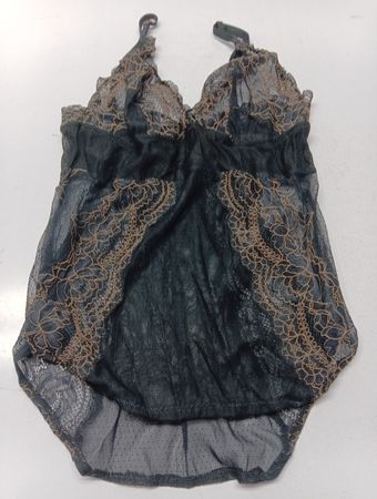 Schwarzes Spitzen-Dessous-Top