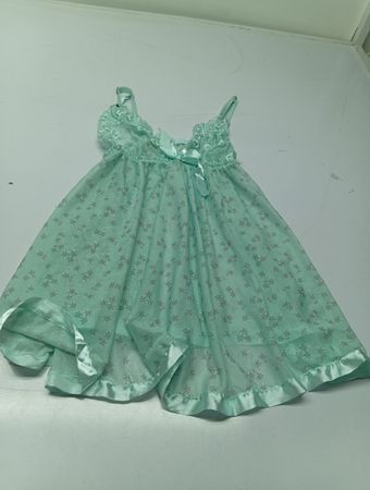 Mintgrünes Blumen-Babydoll-Unterwäsche