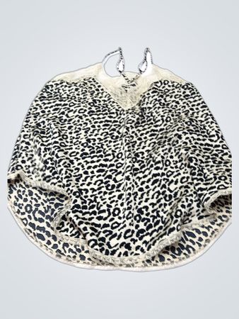 LOVESTITCH Leo-Muster Spitze-Trim Cami