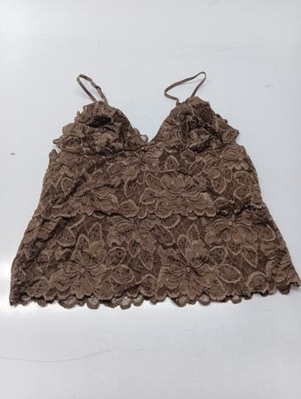 Braunes Spitzen-Camisole