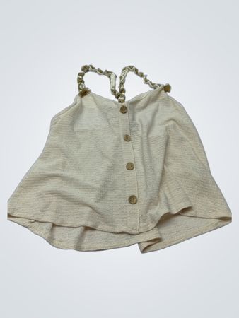 PULL&BEAR Top mit strukturiertem Stoff und Knopfleiste vorne